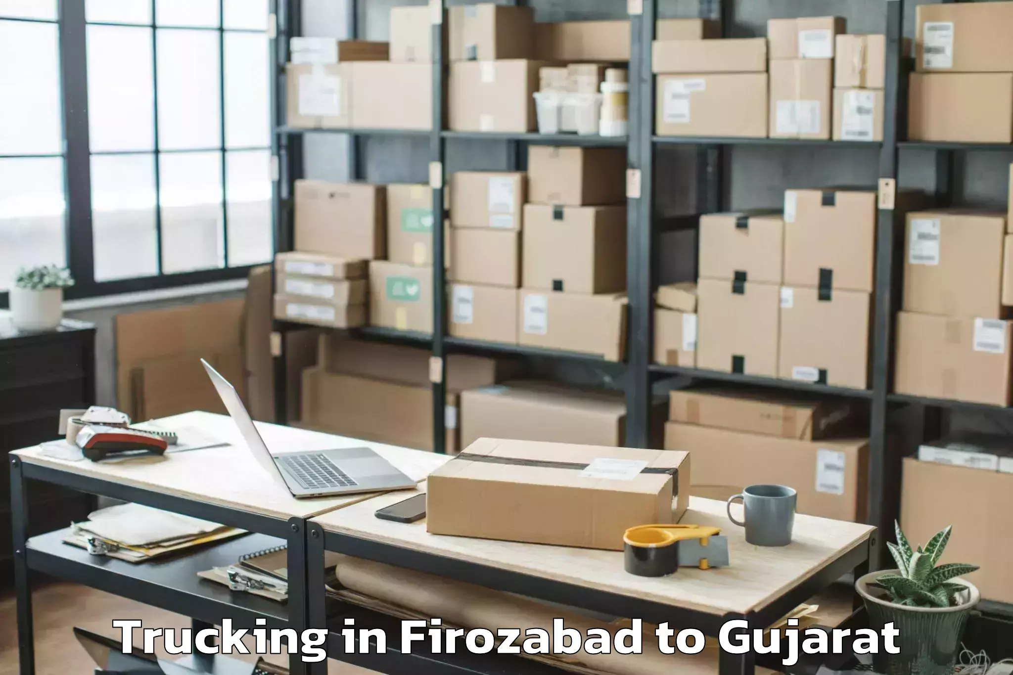 Expert Firozabad to Tilakwada Trucking